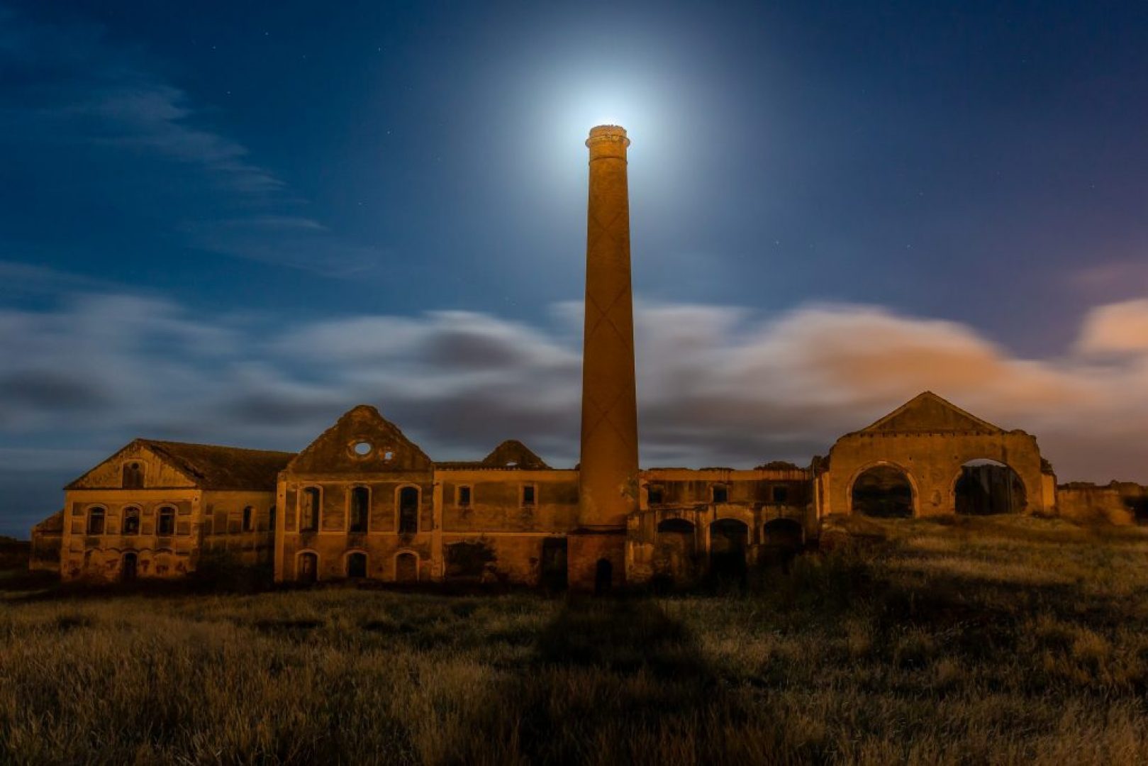 Sugar Factory with Moon